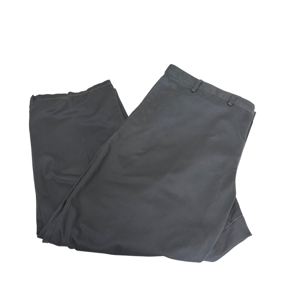 Lands End Mens 46/T Traditional Fit Chino Pants Dark Gray 100% Cotton Twill